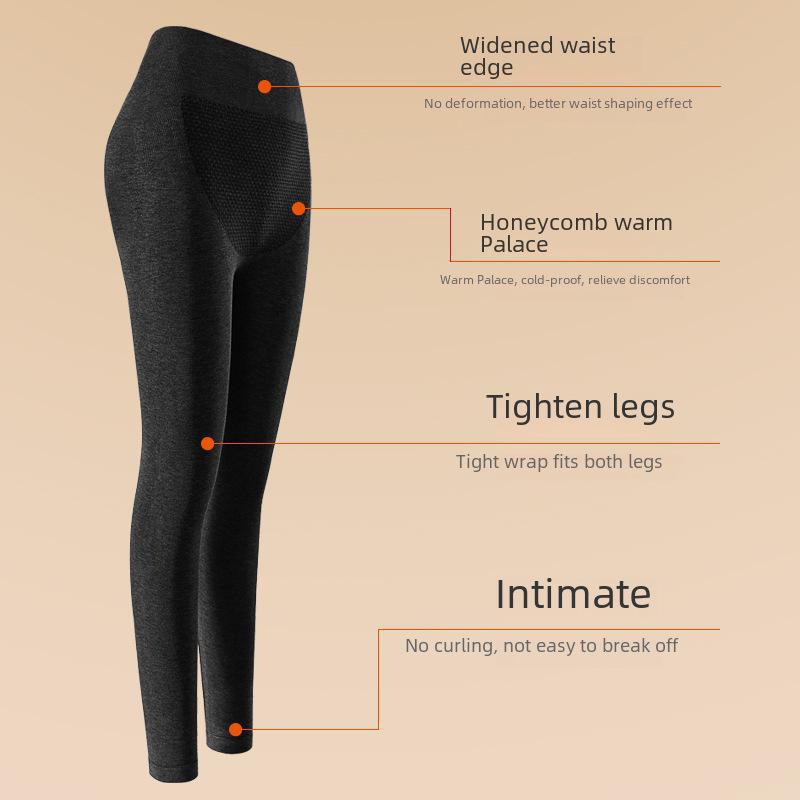"Women's High-Waist Fleece-Lined Thermal Leggings for Autumn/Winter"