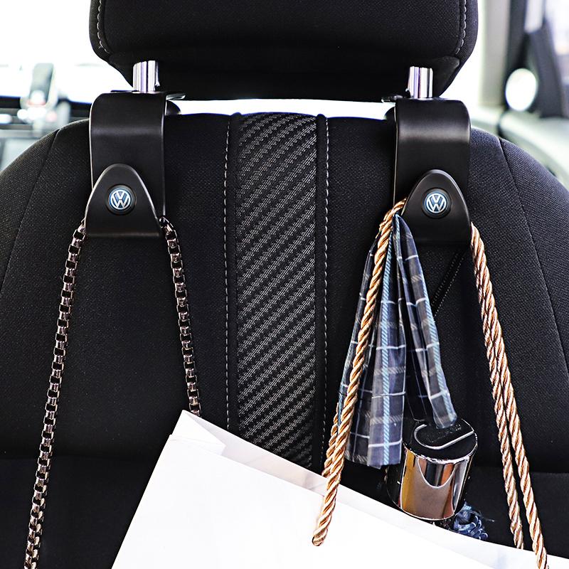 2Pcs Car Hooks Rear Seat Holder Storage Bracket For VW Golf Polo Tiguan Touran Jetta Passat CC T5 GTI Scirocco Caddy Transporter ze2