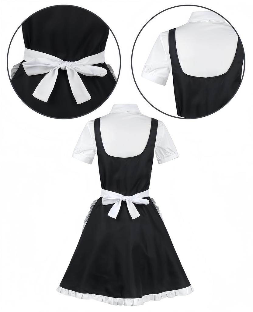 [NOKIJP] Yofukashi No Uta Cosplay Costume, Nanakusa Nazuna Cosplay Costume, Anime Costume, Vampire Cosplay (Nanakusa Nazuna Maid Outfit, XXL)