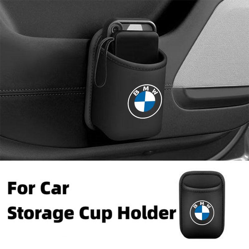 1/2PCS Car Door Water Cup Holder Back Seat Drink Rack Leather Storage Box For BMW G30 G20 M3 M5 E91 E92 E93 E36 E70 X3 X4 X5 X1 Ydbn48