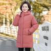 Winter Cotton Padded Jacket Hooded Fleece Thick Parkas Warm Loose Long Overcoat Middle Aged and Grandma Snow Coat