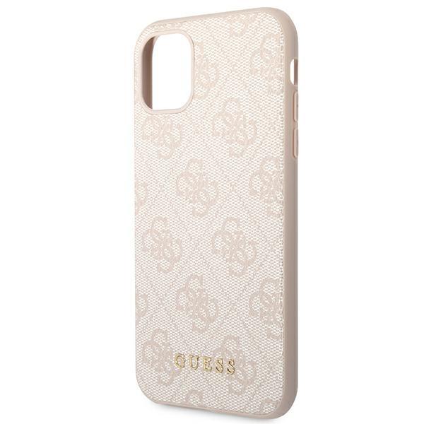 Guess Guhcn61G4Gfpi Iphone 11 / Xr 6,1Różowy/Pink Hard Case 4G Metal Gold Logo