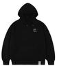 [Unisex] Small Line Bear Smile Hoodie_Black