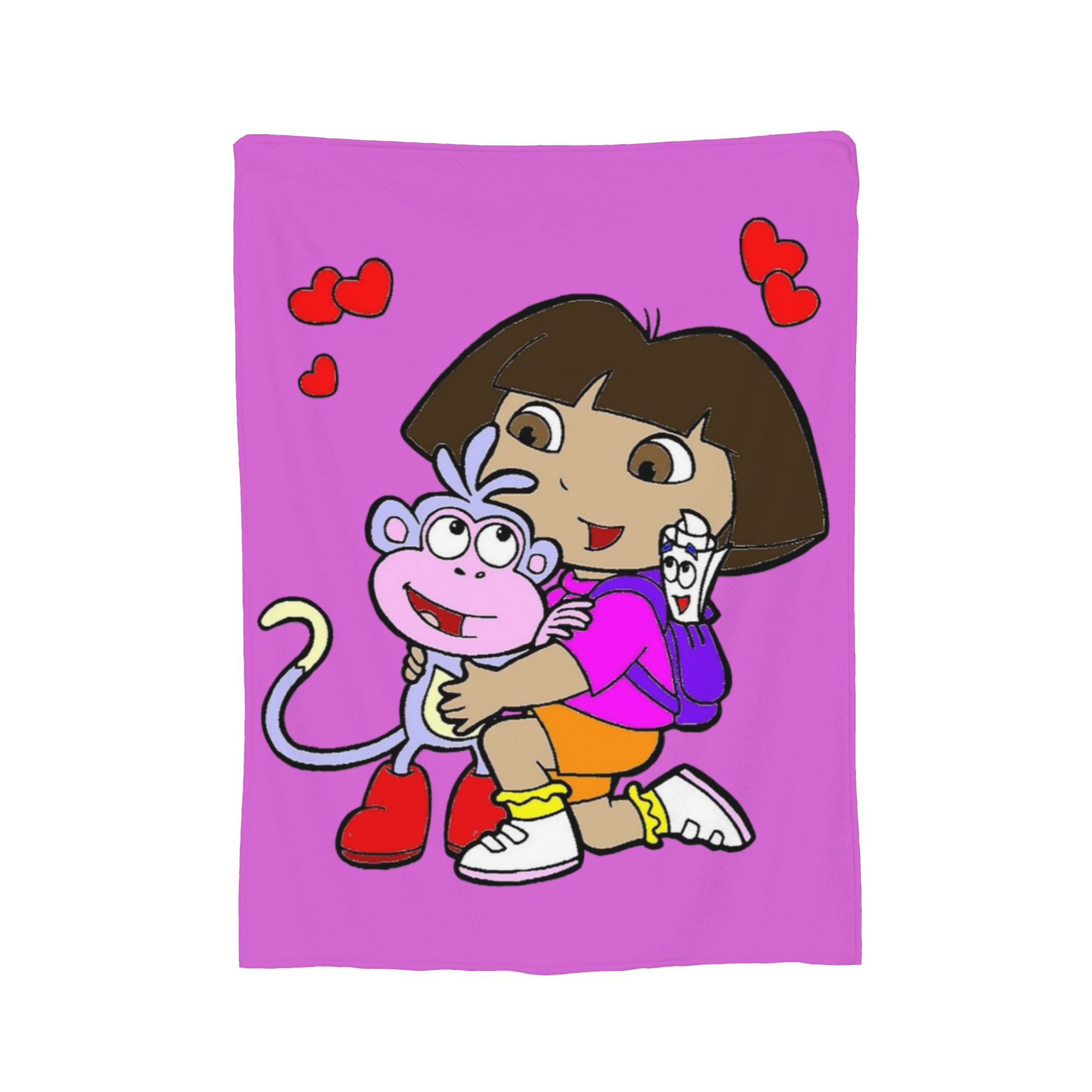 

D-Doras The Explorer Cartoon Blanket Fleece Summer Air Conditioning Multifunction Warm Throw Blankets for Sofa Car Bedspread 40x50in