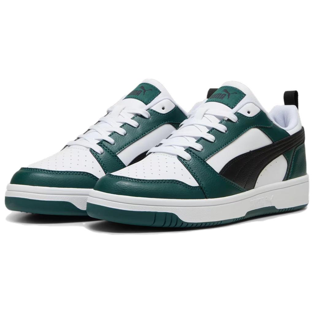Puma Rebound V6 Low Top Skateboard Shoes Unisex Green 392328-34