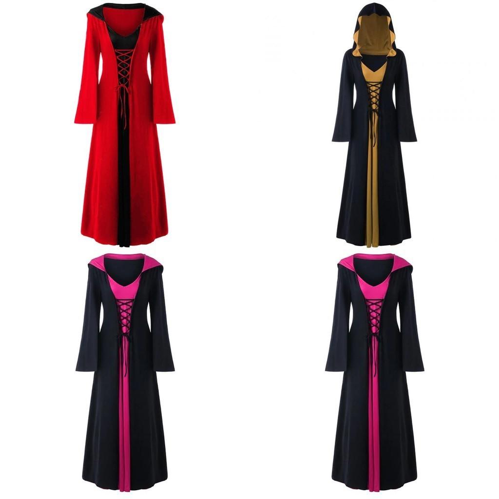 Enchanting Long Sleeve Medieval Gothic Dress Perfect For Halloween Cosplay Events