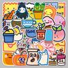 50 Cute Cartoon Graffiti Stickers for Kids - Creative, Waterproof Decorations for Journals, Phones & Suitcases