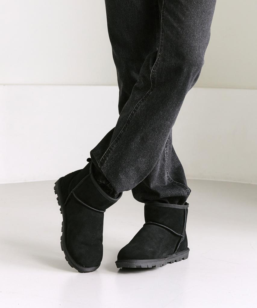 Mogaus Leather Fur Genuine Cowhide Short Boots 5 Colors (Men & Women Sizes)
