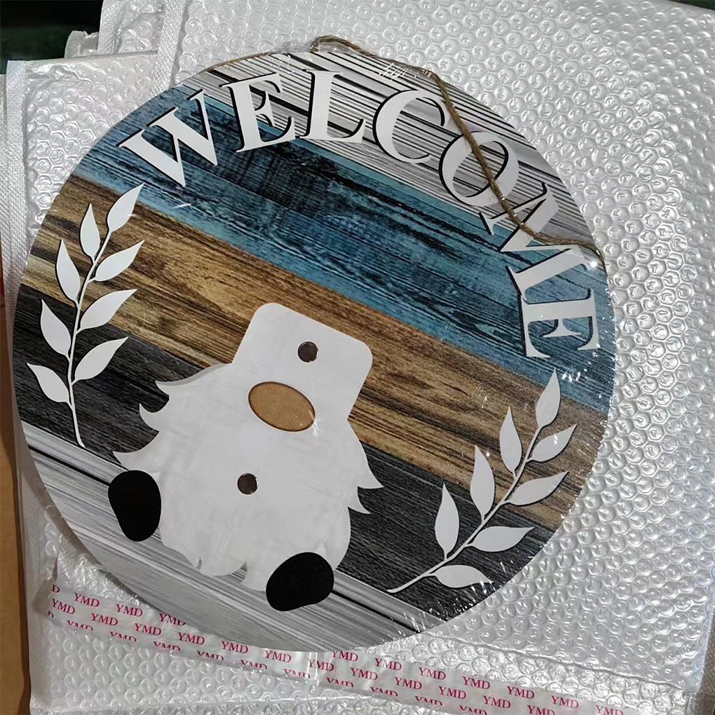Interchangeable Winter Gnome Welcome Sign Exquisite Wood Decor For Front Door And Porch Christmas Gnomes Decorations