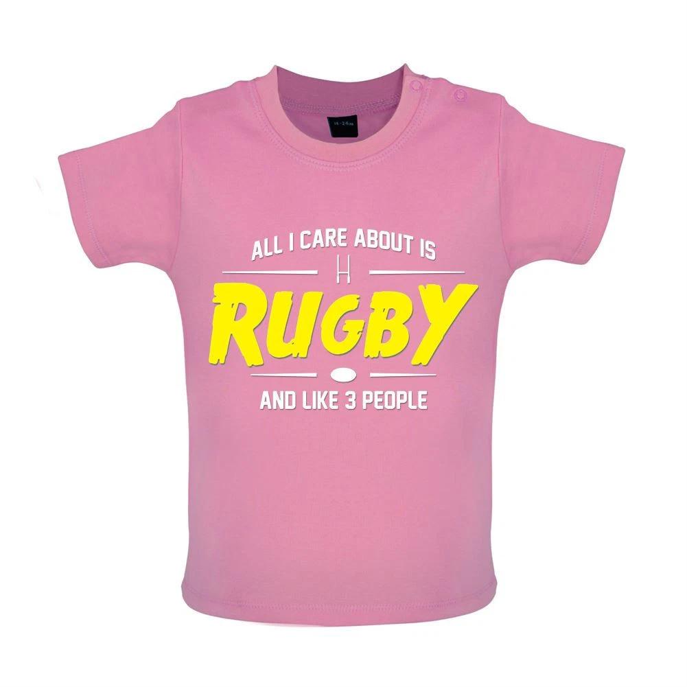 

All I Care About Is Rugby - Baby Kids Boys Girls Unisex T-Shirt / Babygrow - Union League Nations 150