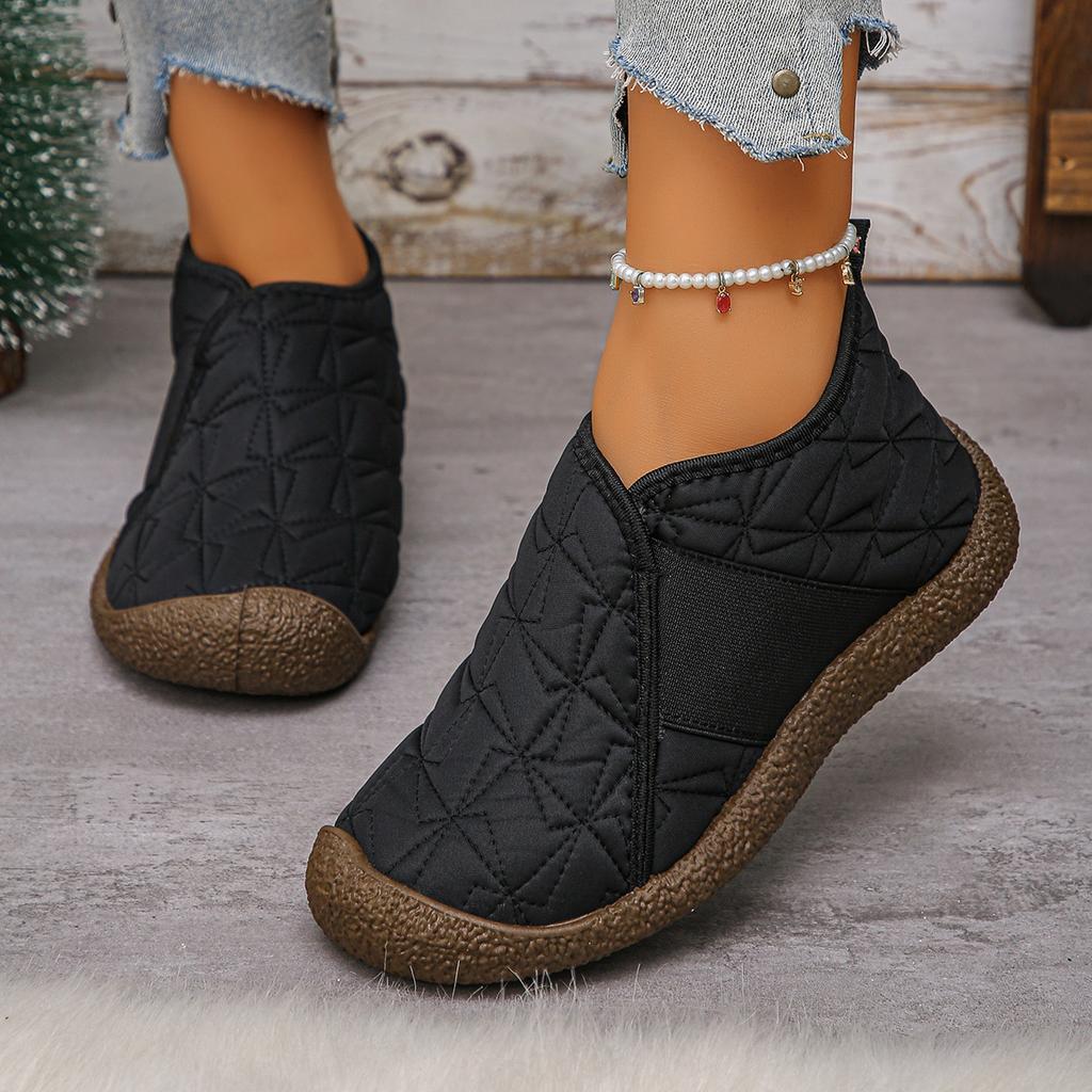 Women's high-top cotton shoes, soft-soled, anti-slip, fleece, thickened, lightweight, one-foot casual and warm cotton boots