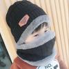 Kinder Wollmützen- und Schal-Set mit Fleecefutter – Herbst/Winter Ohrenschutz für Jungen und Mädchen