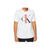 Calvin Klein Letter Logo Printed Crew Neck Short Sleeve T-Shirt Men Tops White NM1903E-7UM
