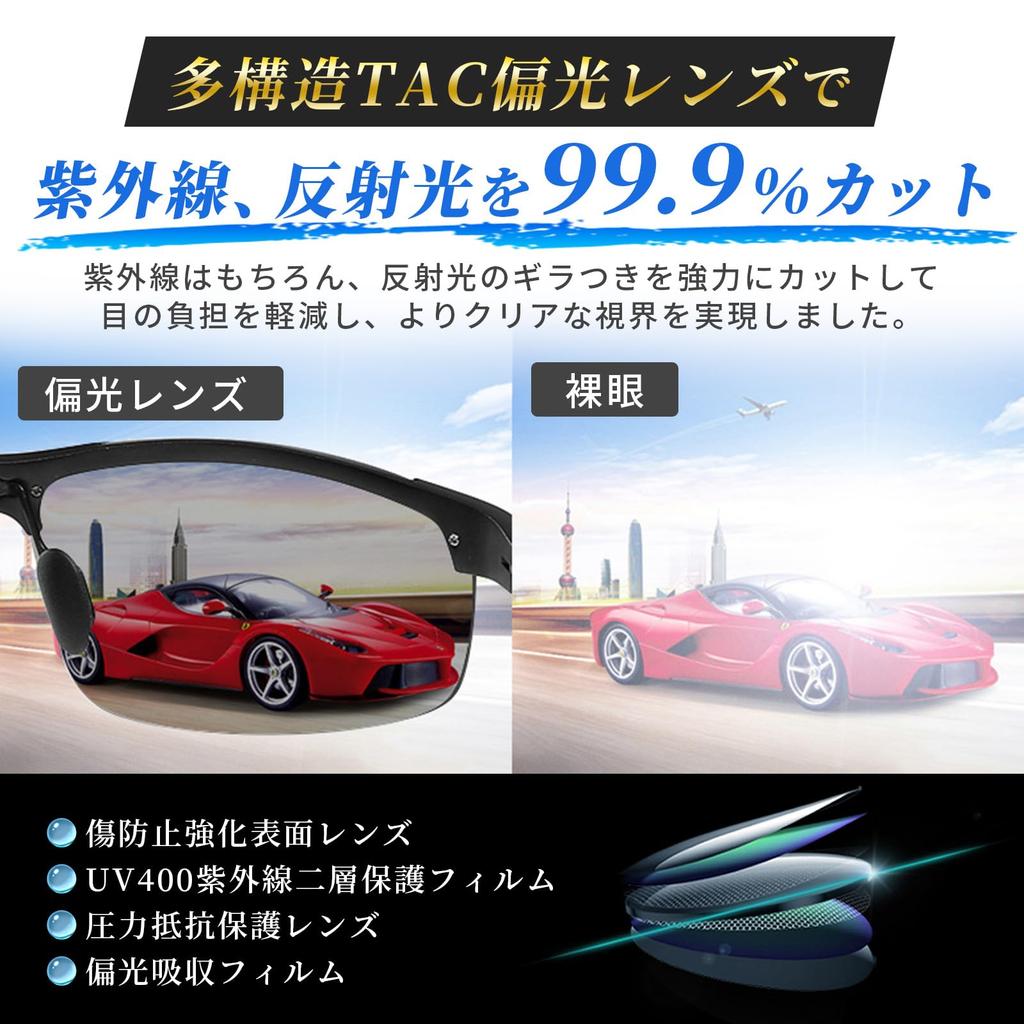 GLOFIN Polarized Sunglasses with Photochromic Lenses for and Features UV Protection and Photochromic Lenses for Leisure and Outdoor Activities Men's