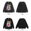 Vintage Anime Print Oversized Cotton Hoodie Teens Unisex Streetwear Fall Winter Casual Sweatshirt