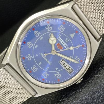 JAPAN VINTAGE SEIKO 5 AUTOMATIC 6309A MENS BLUE COLOR DIAL WATCH A701212-5