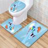 Animation Bathroom Floor Mat Three-Piece Bathroom Carpet Toilet Mat Set Door Mat Bathroom Non-Slip Mat