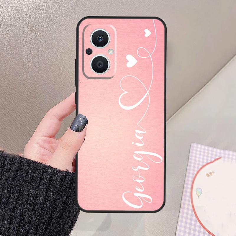 Personalised custom name initials Phone Case For OPPO Find X3 Lite X5 X6 Pro X2 Neo Reno 3 4 5 6 7 8 Lite 4Z 5Z 2Z 8T Cover