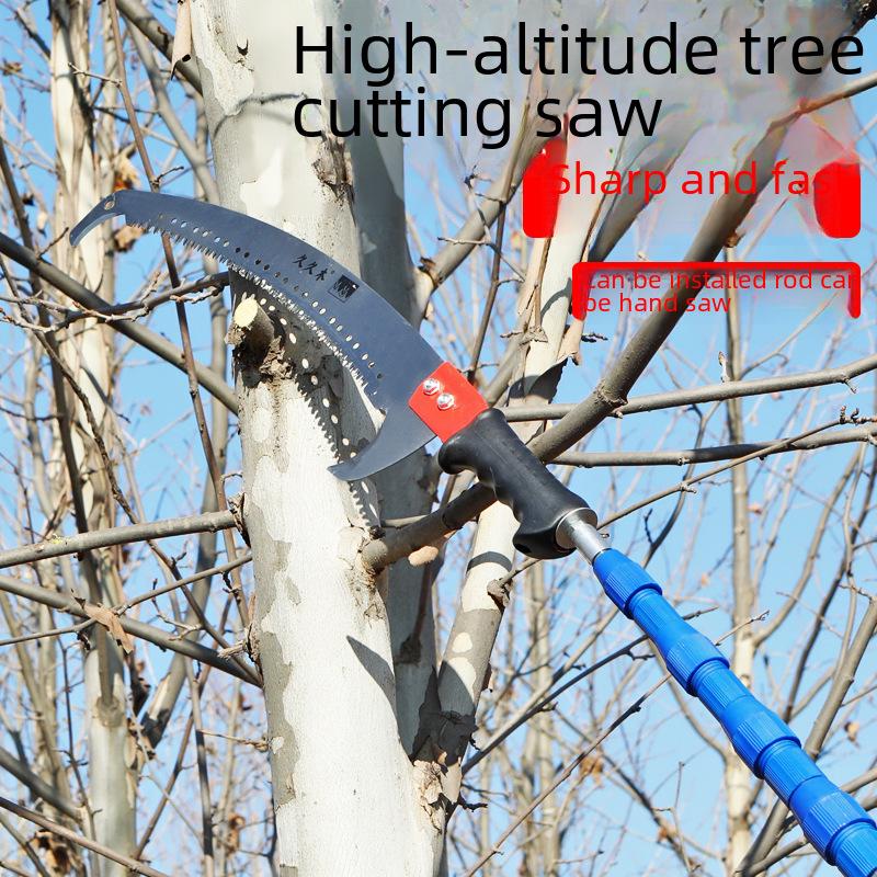 Teleskopowa piła ogrodowa ze stali nierdzewnej z podwójnymi hakami do przycinania wysokich drzew