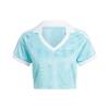 Originals Klee Logo Print Lässiges Kurzarm-T-Shirt Damen Oberteile Hellblau IR9779