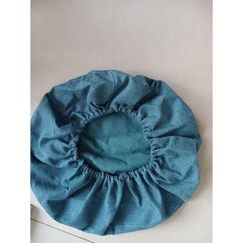 

Cloth Cotton Futon Set Straw Futon Cover GARDEN SNOW Chair Cover Worship Cushion Set Removable Washable Linen Seat Cover Manufacturer Blue Diameter 40cm thick 10cm