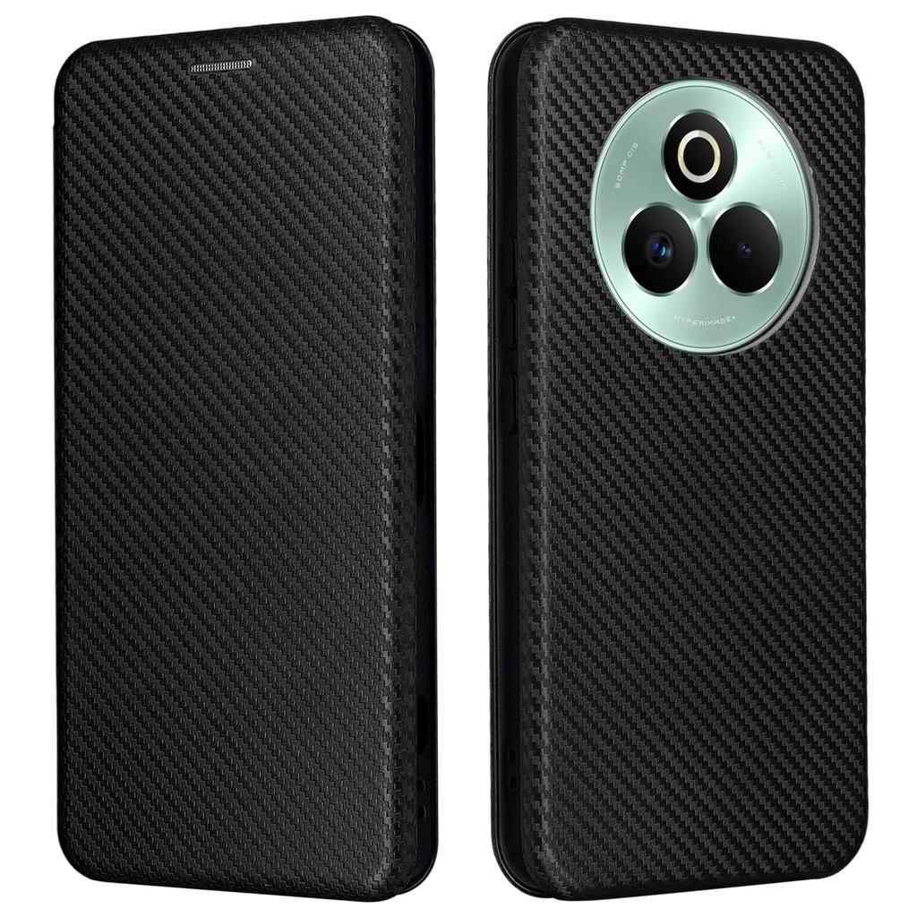 For Realme P3 Pro 5G Case Carbon Fiber Texture Drop-Proof PU Leather Phone Cover