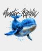 MONSTER REPUBLIC Whale Sea Blue T-Shirt White