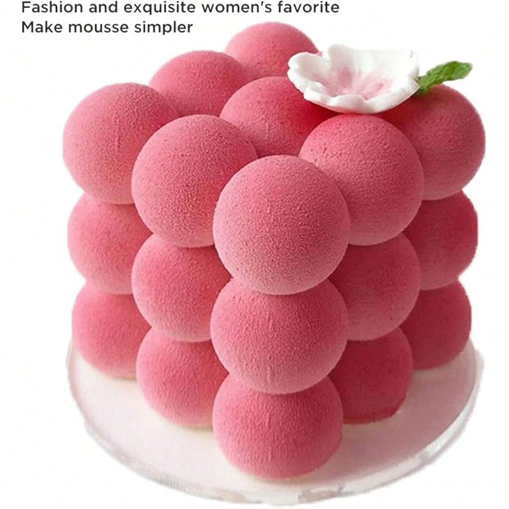 KITCHEN Silicone Baking Mold,French Dessert Molds for Mousse Cake Pastry Chocolate Pudding Jelly Cheesecake Ice Cream,Cube Shape