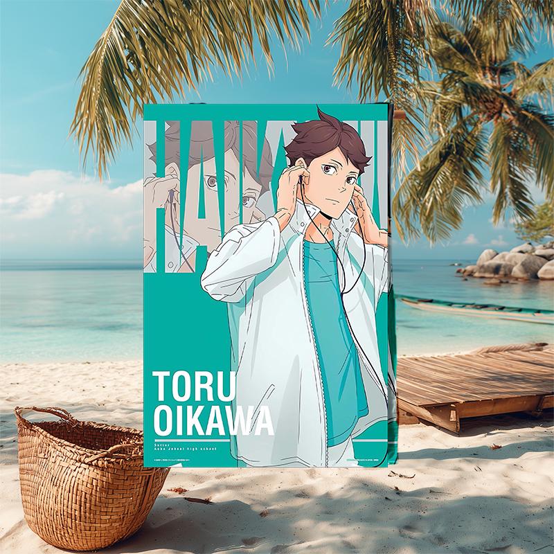 1pc Oikawa Tooru1 Beach Towel, Comfortable and Thick, and Swimming/Bath/Picnic/Camping Towel, Suitable for Seaside Beaches