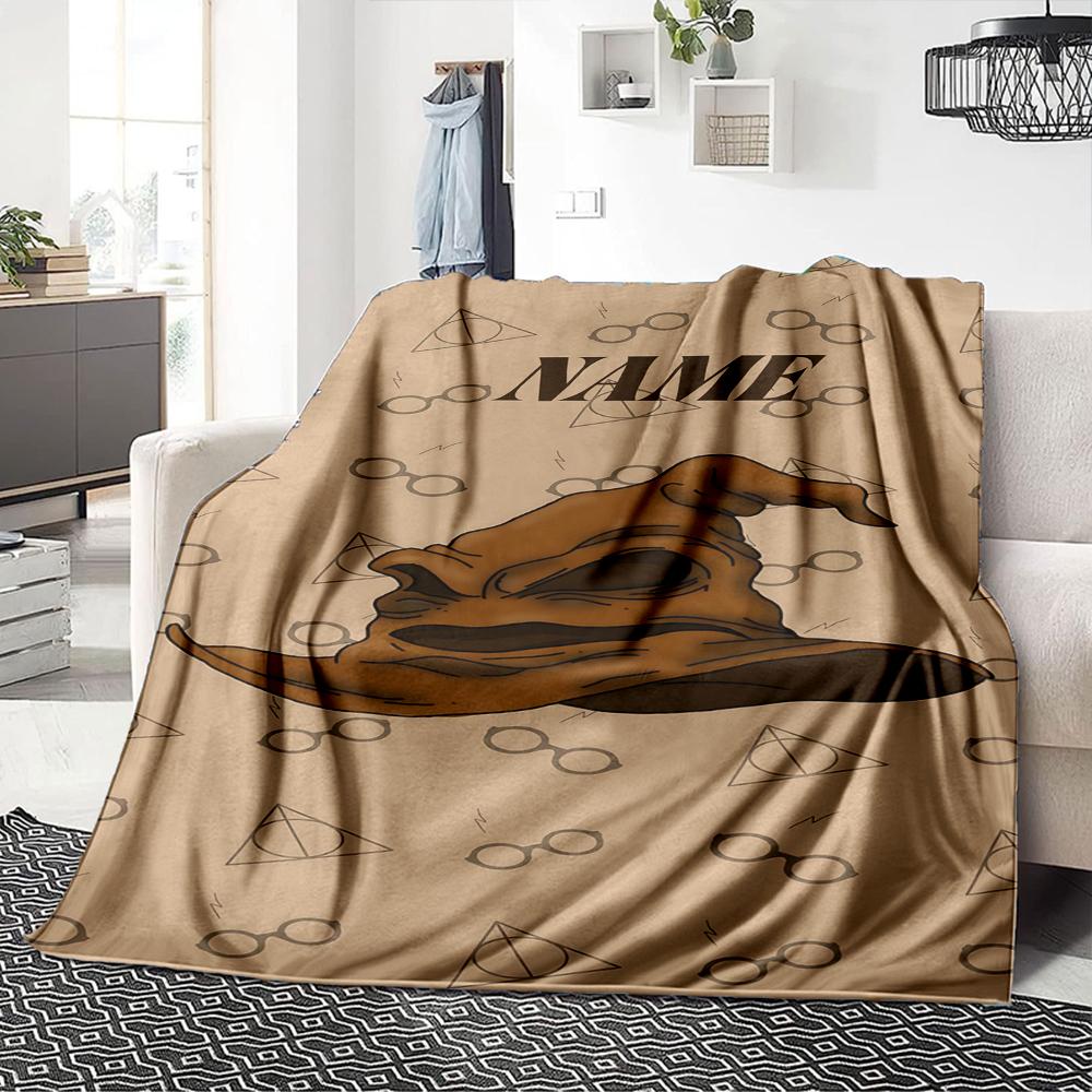Custom Name "Harry Potter Adventure" Blanket for Couch & Bed, Plush Cozy Fuzzy Blanket Super Soft & Warm Blankets for Fall and Winter. 090867