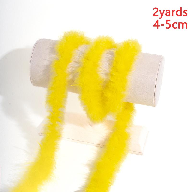 2Yard Feather Boas Turkey 1.82Meter For Crafts On Tape Ribbon Clothes Dress Hats Long Diameter 4-5cm White Black Royal Blue Trim