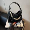 Niche love bag women's bag new fashion pearl handbag texture women's crescent messenger bag