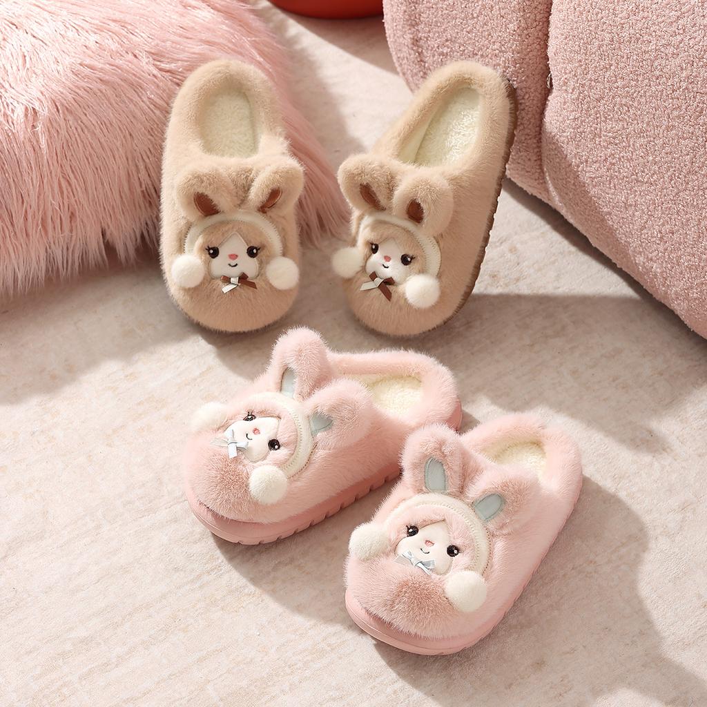 Fußwärmende Baumwollpantoffeln Frühling Herbst und Winter Heimgebrauch Indoor rutschfest Zuhause warm Paar Winter Plüsch