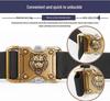 Men's Business Casual Tactical Belt with Tiger Head Buckle - Customizable Logo, Light Luxury Design.
