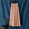 2025 Spring/Summer Nianbaixiu Women's Cotton Linen Wide-Leg Trousers - Zen-Inspired Light Retro Style