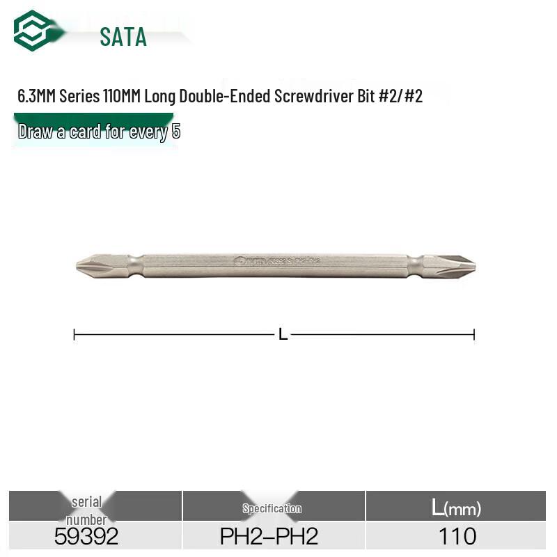 SATA 5-piece 6.3mm Double-Head Screwdriver Bit Set