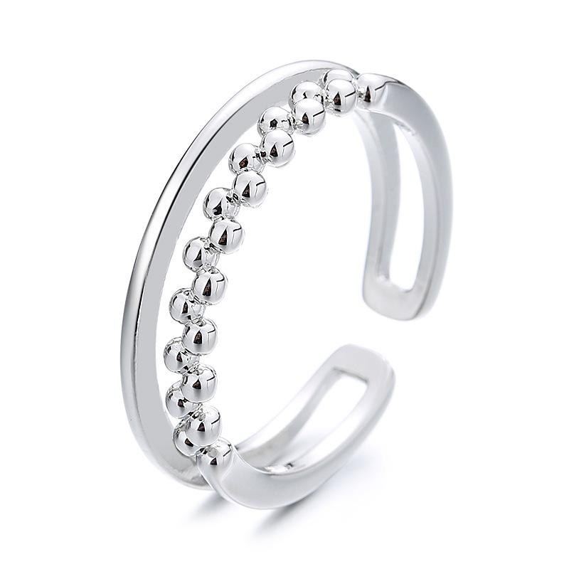 925 Sterling Silver Ring Open Adjustable Silver/Gold for Women Exquisite Student Girlfriend Jewelry Accessories Wedding Party