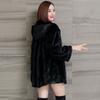 Imitation Fur Jacket Women's Medium and Long Loose Hooded Warm Imitation Mink Jacket Imitation Mink Coat Women's Fashion