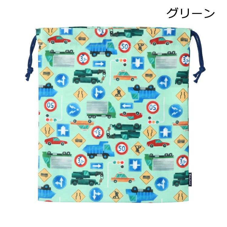 [Children's Clothing] Kids Foret (Kids Foret) Unicorn, Working Car, Dinosaur, Strawberry Pattern Drawstring Bag M B11609