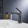 Chrome Basin Faucets Gray Bathroom Faucet Single Handle Basin Mixer Tap Bath Black Gray Chrome Faucet Brass Sink Water Crane