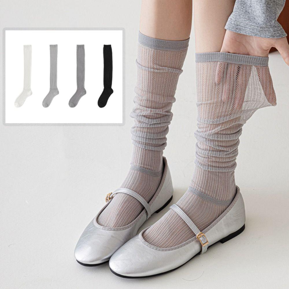 Ultra-thin Calf Long Socks Lolita High Tube Stocking Comfortable Mid-tube Stocking  Lady Girls