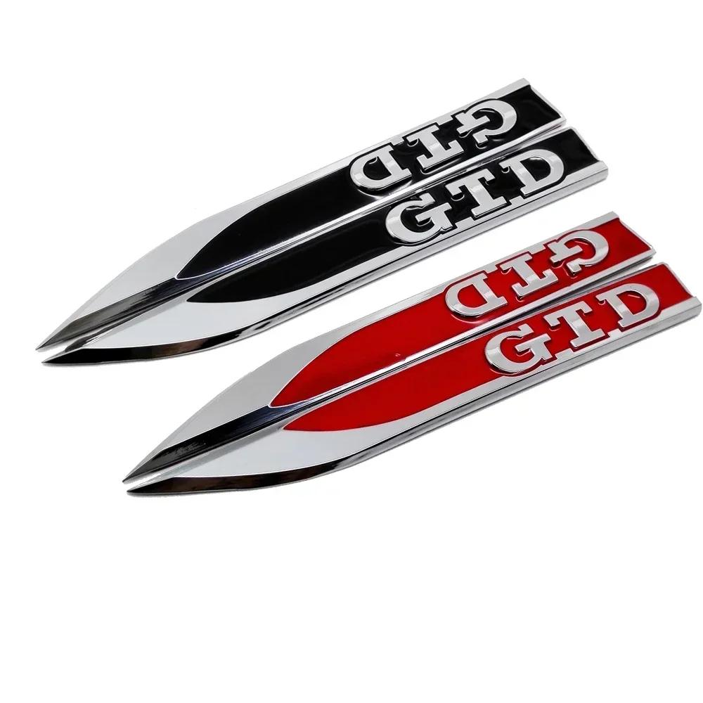 Metal Car Fender Side Emblem Sticker Rear Trunk Badge for Volkswagen VW GTD BORA GOLF JETTA MK4 PASSAT Polo SCIROCCO SR36 TOURAN OO1