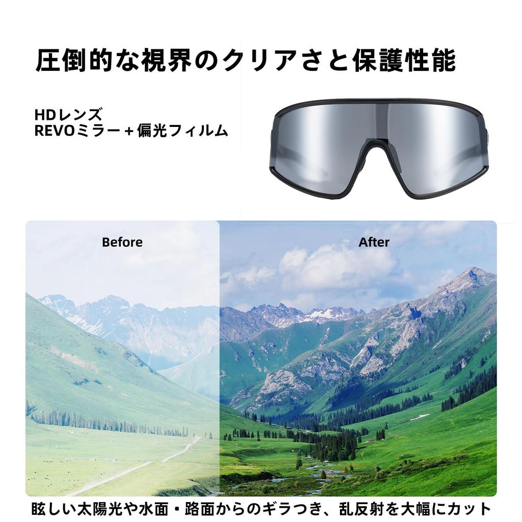 Rockbros Polarized Sports UV400 TAC Polarized for Road and Available in 4 Colors for Men and Sunglasses, Sunglasses, Lenses, Fishing, Cycling, Bike,