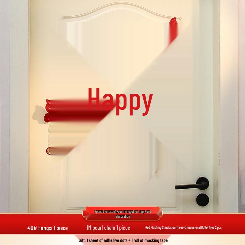 

Wedding Room Decor Set: Happy Door Stickers & Complete Living Room Décor for New Home and Bedroom
