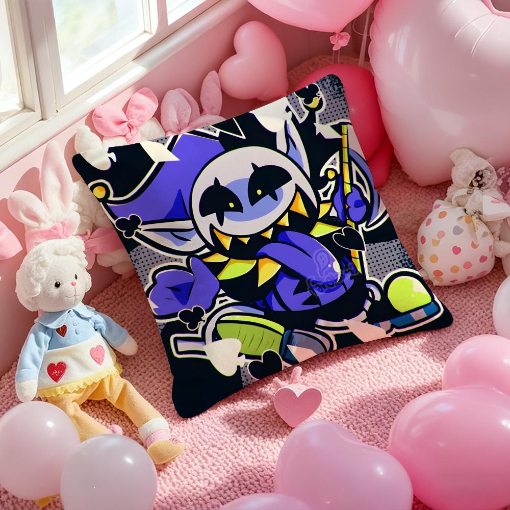 Game Deltarunne Cushion Cover Pattern Printed Pillowcase for Living Room Sofa Cushion Cover & Bedroom Decor