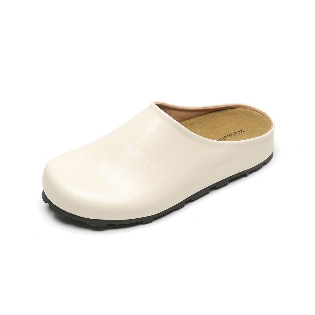 Thick-soled women wear Baotou and half-slippers in the summer