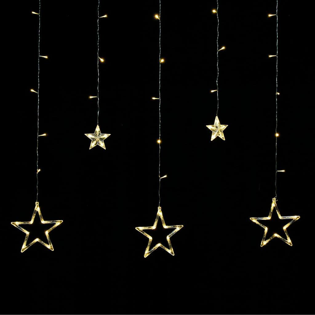 Light Curtain Christmas Lights Stars Stars 138 LED Garland Rebel