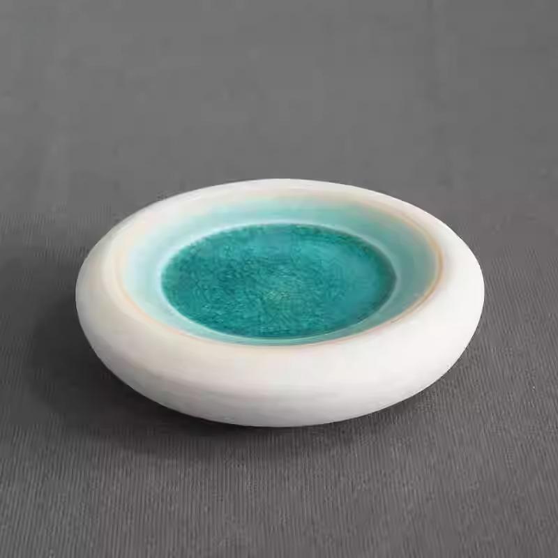 BRCeramics Molecular Gastronomy Tableware Appetizer Plate Sashimi Plate Restaurant Circular Insulation Ceramic Dessert PlatesEY