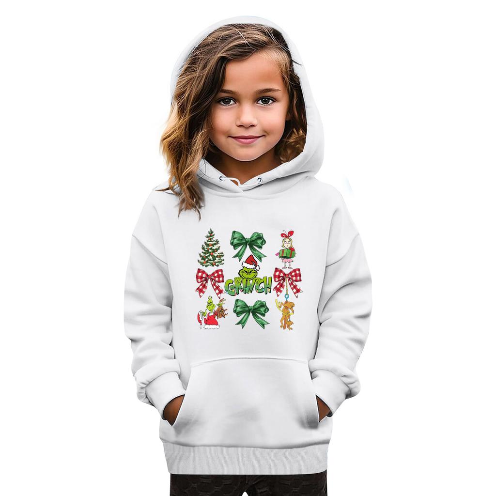 Sweatshirts For Teen Girls Hoodies Long Sleeve Drawstring Pullover Cute Oversized Hoodie Christmas Day