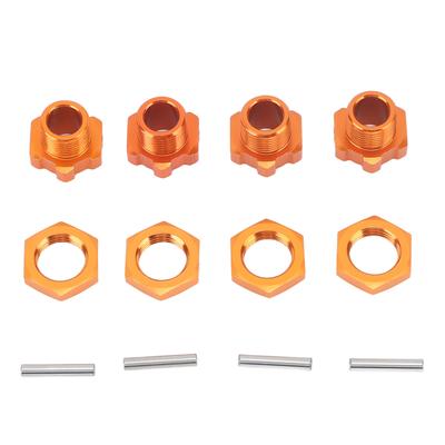 4 SZT. Adapter piasty koła z sześciokątnym gniazdem 17 mm ze stopu aluminium pomarańczowy adapter piasty z sześciokątnym gniazdem do ZD Racing 9116